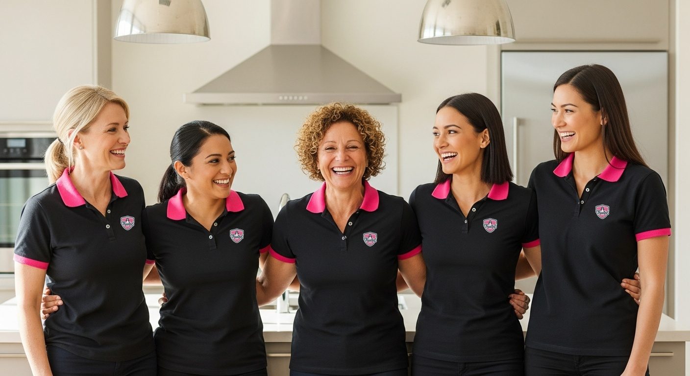 The Trusted Maids team laughing together